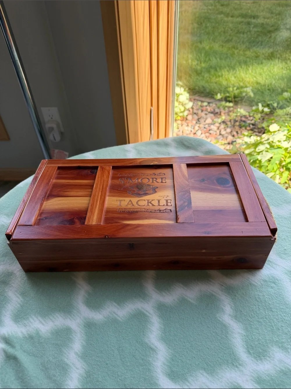 Wooden S'more Tackle Box - Rustic Cedar Finish - Handcrafted